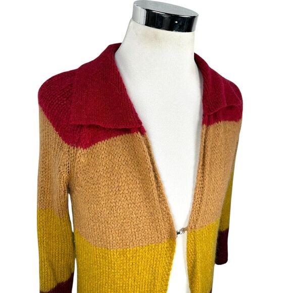 Free People Over the Rainbow Cardigan Womens XS Sweater Mohair Blend Duster Long - Picture 2 of 10